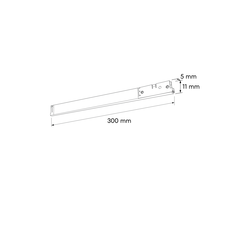 картинка Трековый светильник Brunaro Line 6W 120° 3000K 300 мм черный 150023 | ТГО-Лайт