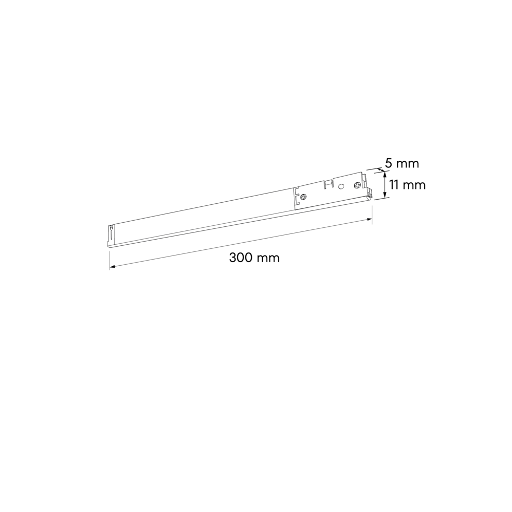 картинка Трековый светильник Brunaro Line 6W 120° 4000K 300 мм черный 150025 | ТГО-Лайт