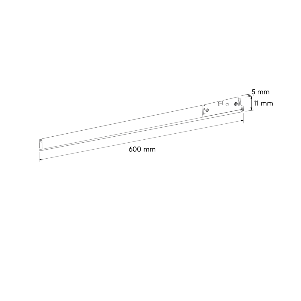 картинка Трековый светильник Brunaro Line 12W 120° 4000K 600 мм черный 150026 | ТГО-Лайт